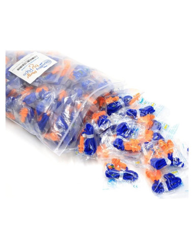 Tapones para Oídos Reutilizables 100 Pares 25dB con Cordón