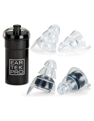 Tapones para oídos EarTekPro alta fidelidad NRR 19dB - Set 2 tamaños