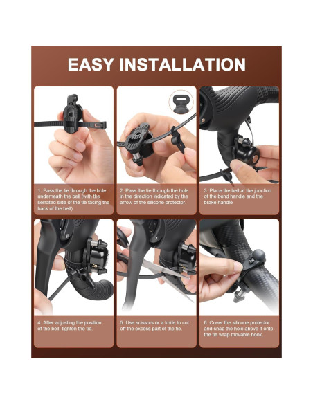 Campana de Bicicleta POWVINE Doble Martillo 100dB Ajustable Campana de Bicicleta POWVINE Doble Martillo 100dB Ajustable