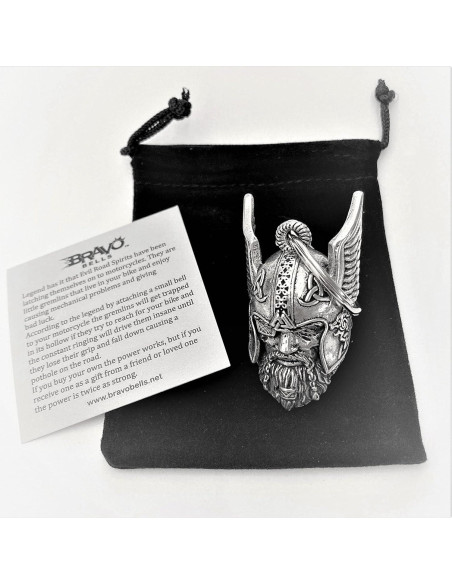 Campana de Motocicleta Bravo Bells Odin 3.81cm Buen Suerte Campana de Motocicleta Bravo Bells Odin 3.81cm Buen Suerte