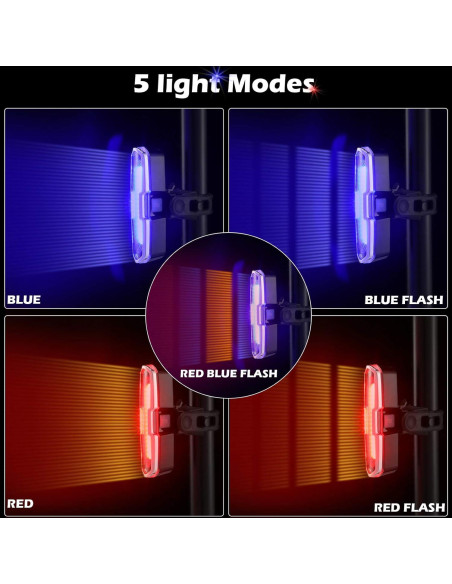 Luz Trasera de Bicicleta Mudder 110 Lúmenes Recargable USB Luz Trasera de Bicicleta Mudder 110 Lúmenes Recargable USB
