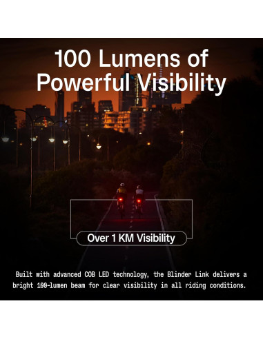 Luz Trasera de Bicicleta KNOG Blinder Link 100 Lúmenes USB-C
