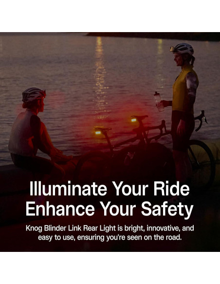 Luz Trasera de Bicicleta KNOG Blinder Link 100 Lúmenes USB-C Luz Trasera de Bicicleta KNOG Blinder Link 100 Lúmenes USB-C