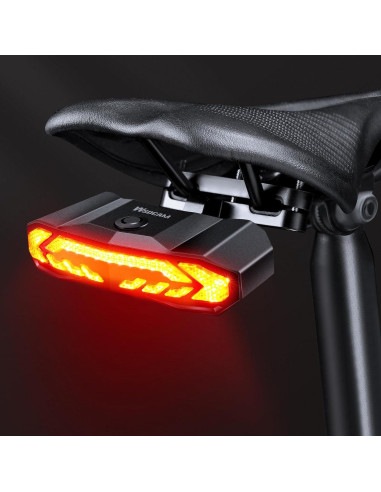 Luz Trasera Inteligente WSDCAM para Bicicleta con Control Remoto
