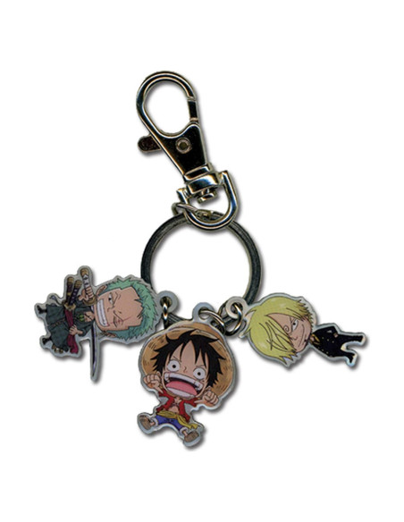 Llavero de Metal One Piece Gran Entretenimiento del Este - Luffy, Zoro, Sanji Llavero de Metal One Piece Gran Entretenimiento del Este - Luffy, Zoro, Sanji