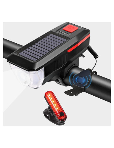 Luces LED para Bicicleta LEDHOLYT, Faro y Luz Trasera Impermeable