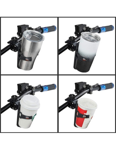 Soporte para Taza KEMIMOTO ATV Universal con Abrazadera de Metal