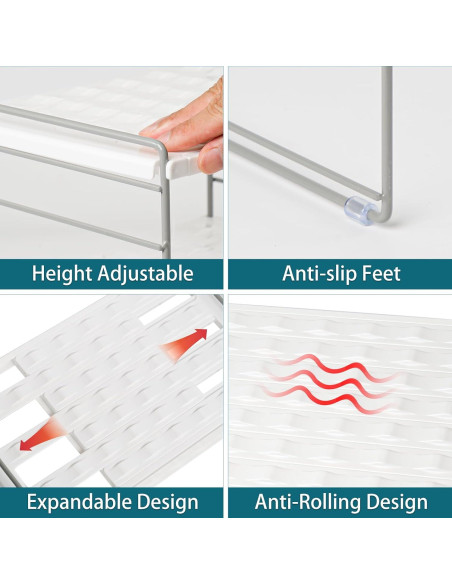 Organizador de Botellas de Agua JUPELI 3 Niveles Ajustable Blanco Organizador de Botellas de Agua JUPELI 3 Niveles Ajustable Blanco