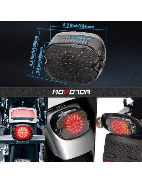 Luz Trasera LED MOVOTOR Ahumada para Harley Dyna/Sportster Luz Trasera LED MOVOTOR Ahumada para Harley Dyna/Sportster
