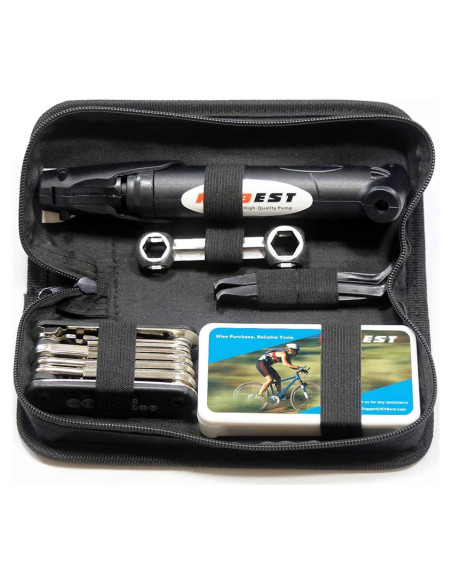 Kit de Herramientas para Bicicletas Kitbest 16 en 1 con Bomba 120 PSI Kit de Herramientas para Bicicletas Kitbest 16 en 1 con Bomba 120 PSI
