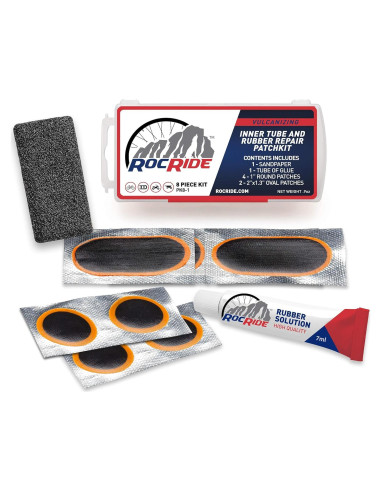 Kit de Parche para Cámara de Bicicleta RocRide 8 Piezas