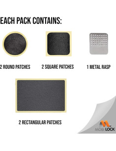 Kit de Parches Autoadhesivos para Bicicleta Mobi Lock - 6 Piezas 2