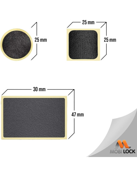 Kit de Parches Autoadhesivos para Bicicleta Mobi Lock - 6 Piezas Kit de Parches Autoadhesivos para Bicicleta Mobi Lock - 6 Piezas