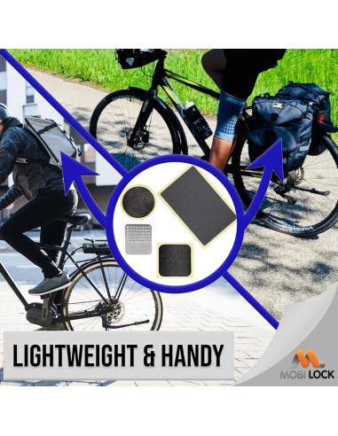 Kit de Parches Autoadhesivos para Bicicleta Mobi Lock - 6 Piezas