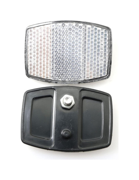 Reflector de Bicicleta PZRT Blanco 55x40mm Resistente al Agua Reflector de Bicicleta PZRT Blanco 55x40mm Resistente al Agua