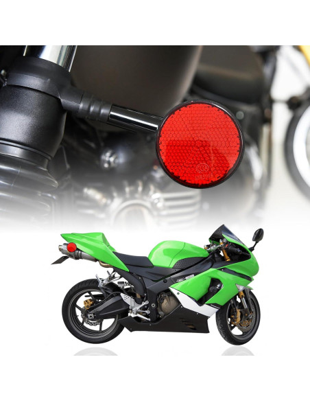 2 Reflectores de Motocicleta Dickno Rojo Redondo 5.6 cm 2 Reflectores de Motocicleta Dickno Rojo Redondo 5.6 cm