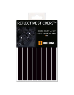 Juego de 8 Calcomanías Reflectantes B REFLECTIVE 1,15cm