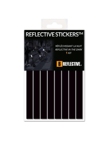 Juego de 8 Calcomanías Reflectantes B REFLECTIVE 1,15cm