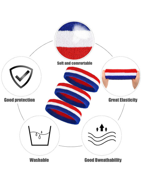 Bememo 12 Bandas para el Sudor Deportivas Unisex - Talla Única Bememo 12 Bandas para el Sudor Deportivas Unisex - Talla Única