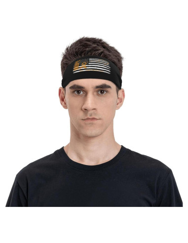 Diadema deportiva unisex QIZYOQA para sudor - negra