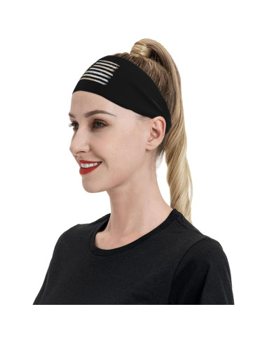 Diadema deportiva unisex QIZYOQA para sudor - negra