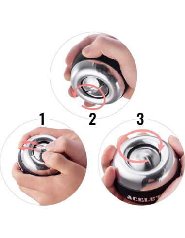 Ejercitador de Muñeca Gyro Ball ACELETE ACE01 Digital 0.45kg