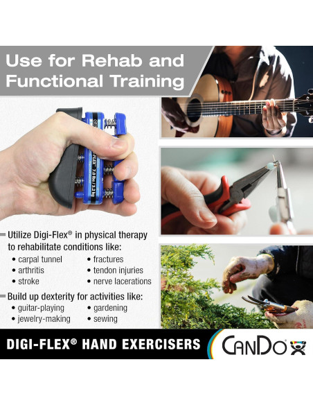 Ejercitador de Mano y Dedo CanDo Digi-Flex Azul Pesado Ejercitador de Mano y Dedo CanDo Digi-Flex Azul Pesado
