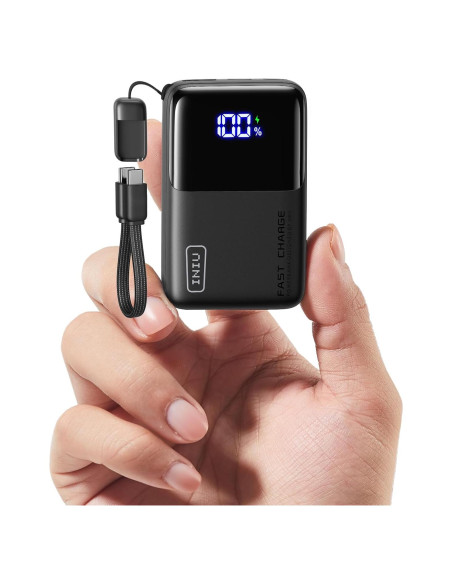 Cargador Portátil INIU 10000mAh 45W Carga Rápida USB-C Negro Cargador Portátil INIU 10000mAh 45W Carga Rápida USB-C Negro