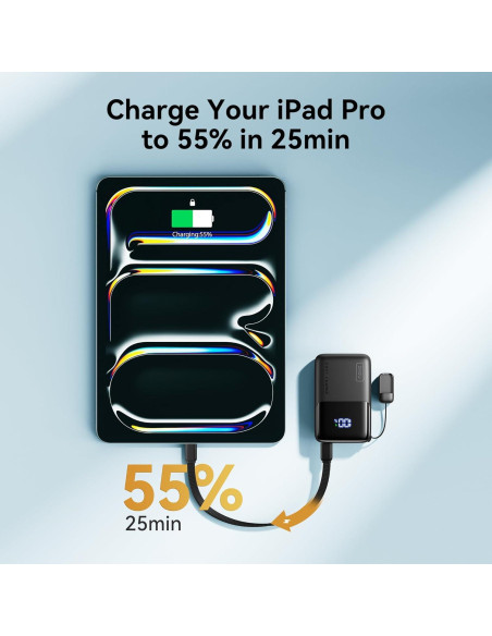 Cargador Portátil INIU 10000mAh 45W Carga Rápida USB-C Negro Cargador Portátil INIU 10000mAh 45W Carga Rápida USB-C Negro
