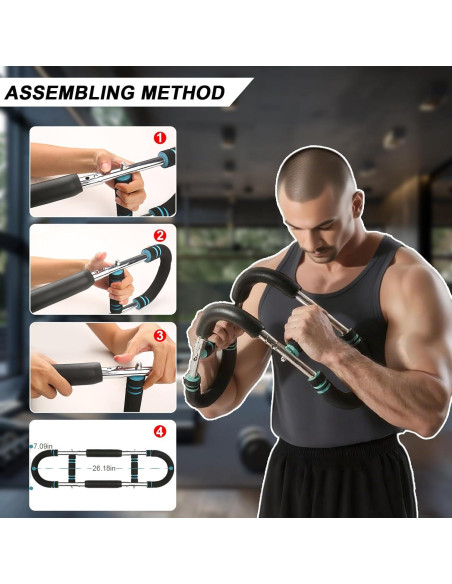 Ejercitador de Brazo Twister JIEFNGD Ajustable 1.54kg Ejercitador de Brazo Twister JIEFNGD Ajustable 1.54kg
