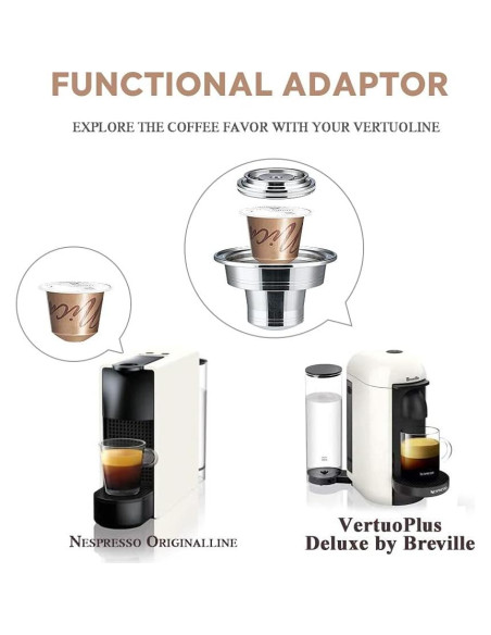 Adaptador de cápsulas reutilizables V,ertuo para Nespresso GCA1 Adaptador de cápsulas reutilizables V,ertuo para Nespresso GCA1