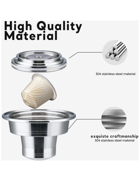 Adaptador de cápsulas reutilizables V,ertuo para Nespresso GCA1 Adaptador de cápsulas reutilizables V,ertuo para Nespresso GCA1