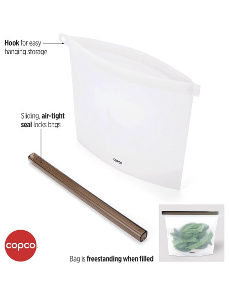 Bolsa de Almacenamiento Silicona Reutilizable Copco 1500 ml Bolsa de Almacenamiento Silicona Reutilizable Copco 1500 ml