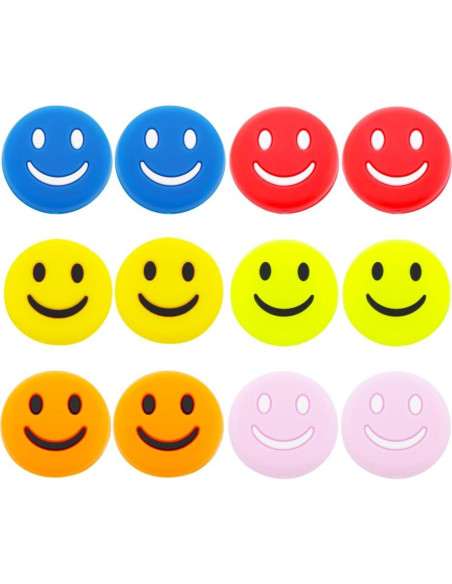 Amortiguadores de Raqueta de Tenis DQITJ 12 Pcs Goma 6 Colores Amortiguadores de Raqueta de Tenis DQITJ 12 Pcs Goma 6 Colores
