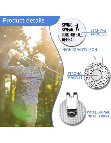 Marcador de bola de golf GEYGIE GHC con clip magnético