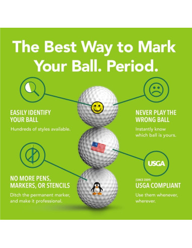 Marcadores de Pelotas de Golf Golfdotz - Tinta Transferible, 1 Unidad