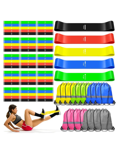 Juego de Bandas de Resistencia Sratte 90 Pcs con Mochilas