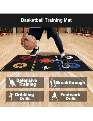 Conjunto de Entrenamiento de Baloncesto HouzeFun - Alfombrilla 106.68x73.66cm