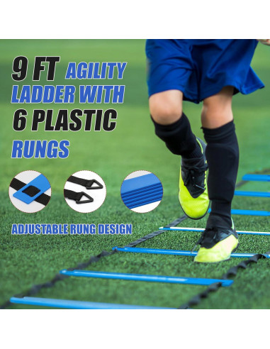 Portería de Fútbol BaseGoal 8x6 Pies Plegable con Escalera