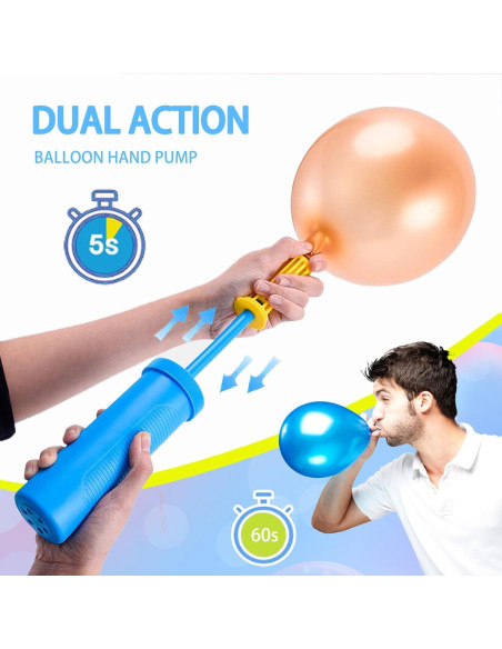 Bomba de Mano Doble Acción WARMGBOXCO para Globos 27.4 cm Bomba de Mano Doble Acción WARMGBOXCO para Globos 27.4 cm