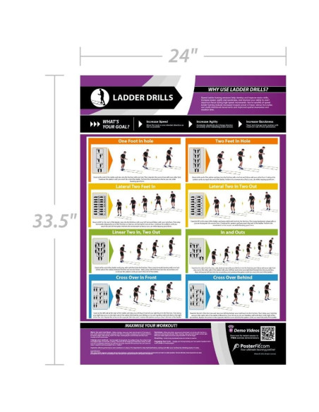 Cartel de Ejercicios con Escalera Posterfit 7.2m x 10.1m Laminado Cartel de Ejercicios con Escalera Posterfit 7.2m x 10.1m Laminado
