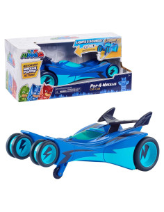 Vehículo PJ Masks Pop-A-Wheelie Cat-Car Just Play con Luces