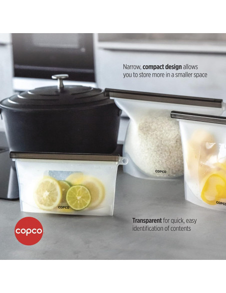 Bolsa de Almacenamiento Silicona Reutilizable Copco 1500 ml Bolsa de Almacenamiento Silicona Reutilizable Copco 1500 ml