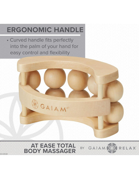Rodillo de Masaje Gaiam Relax de Madera con 10 Bolas Rodillo de Masaje Gaiam Relax de Madera con 10 Bolas