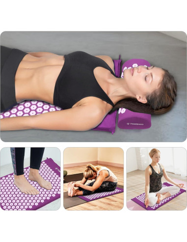 Set de Acupresión TOMSHOO con Almohadilla, Almohada y 2 Pelotas