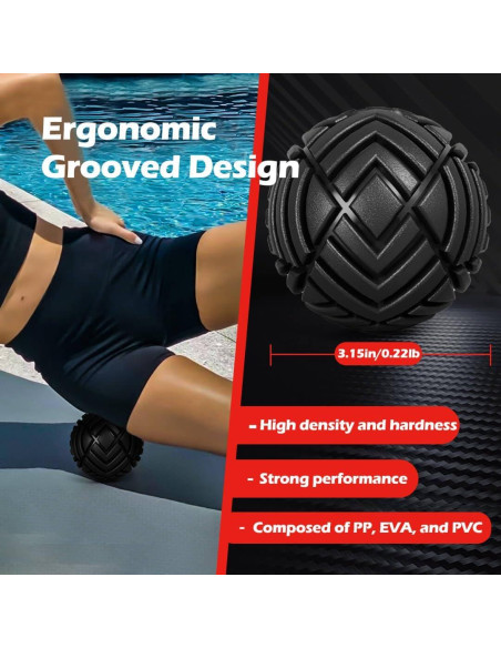 Bola de Masaje Muscular TETOP 8 cm para Liberación Miofascial Bola de Masaje Muscular TETOP 8 cm para Liberación Miofascial