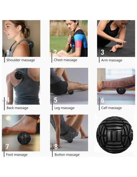 Bola de Masaje Muscular TETOP 8 cm para Liberación Miofascial Bola de Masaje Muscular TETOP 8 cm para Liberación Miofascial
