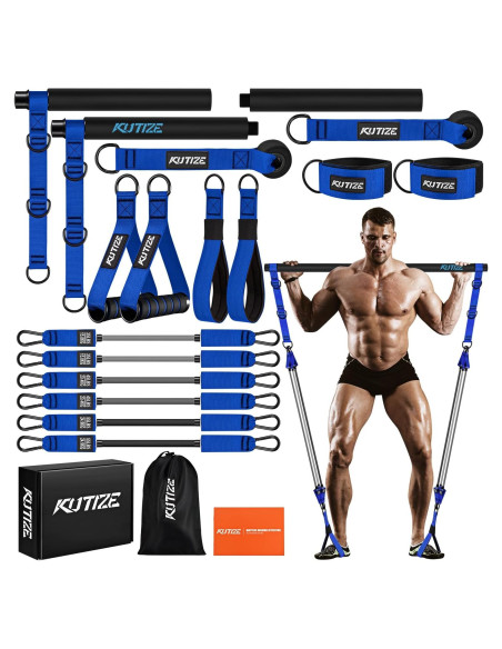 Kit de Bar Pilates KUTIZE con Bandas de Resistencia 122kg Kit de Bar Pilates KUTIZE con Bandas de Resistencia 122kg