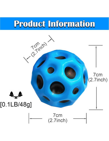 Pelota de Rebote Alto ZHEBAG 6 PCS Verde 70mm