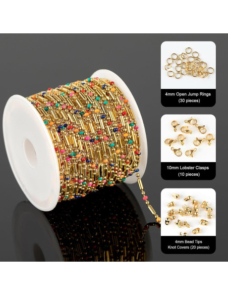 Cadena de Joyería 4 Metros UMAOKANG Acero Inoxidable Baño de Oro Cadena de Joyería 4 Metros UMAOKANG Acero Inoxidable Baño de Oro